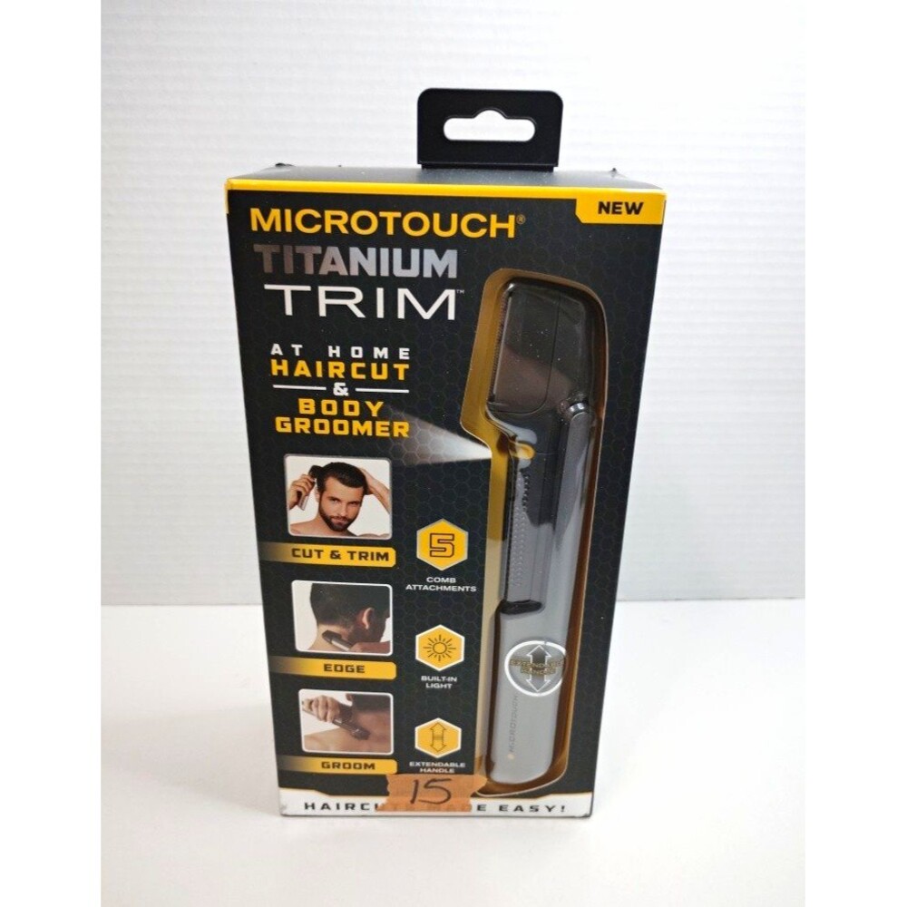 MicroTouch Titanium Trim Cordless Trimmer Hair & Body Built-In Light Men